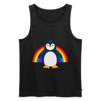 Gay Pride Gift - Men's Premium Organic Tank Top - black - Front - Michal (187cm)