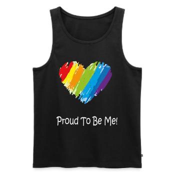 Gay Pride Geschenk - Männer Premium Bio Tank Top - Schwarz - Vorne - AI Model Male 178 light (178cm)