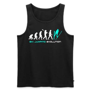 Saut à ski Evolution - Débardeur bio Premium Homme - noir - Devant - AI Model Male 178 light (178cm)