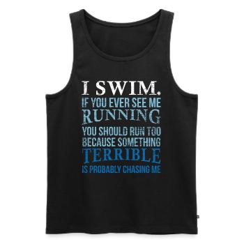 Natation - Débardeur bio Premium Homme - noir - Devant - Michal (187cm)