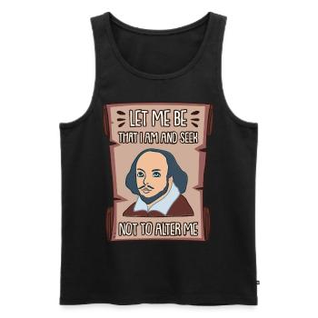 William Shakespeare - Men's Premium Organic Tank Top - black - Front - AI Model Male 178 light (178cm)