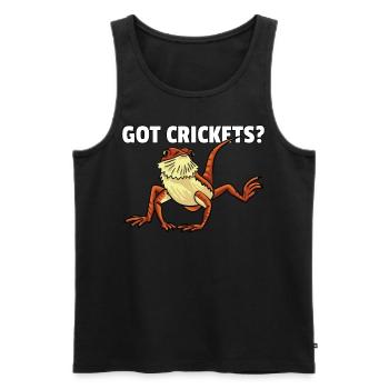 Bearded Dragon Beard Dragon Lizard Reptile - Men's Premium Organic Tank Top - black - Front - AI Model Male 178 light (178cm)