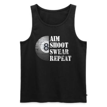 Billard - Männer Premium Bio Tank Top - Schwarz - Vorne - Michal (187cm)
