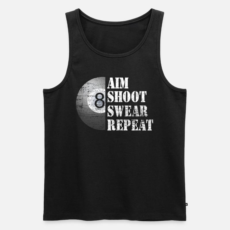 Billard - Männer Premium Bio Tank Top - Schwarz