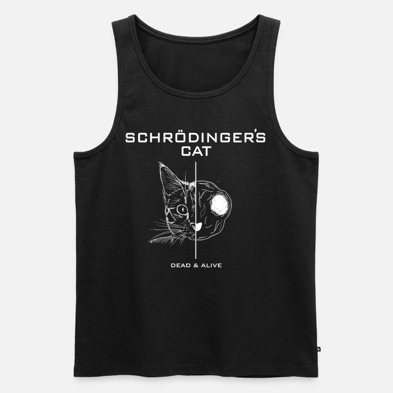 Schrödingers Katze - Männer Premium Bio Tank Top - Schwarz