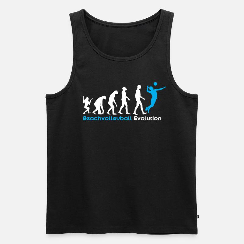 Beachvolleyball Evolution - Männer Premium Bio Tank Top - Schwarz