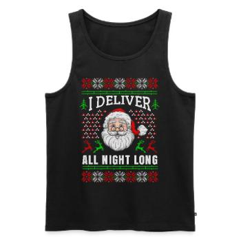 Cadeau drôle de t-shirt de Noël - Débardeur bio Premium Homme - noir - Devant - Michal (187cm)