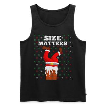 Lustig Weihnachten Geschenk T-Shirt Weihnachtsmann - Männer Premium Bio Tank Top - Schwarz - Vorne - Michal (187cm)