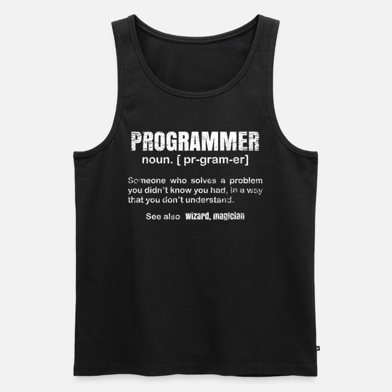 programmeur - Débardeur bio Premium Homme - noir