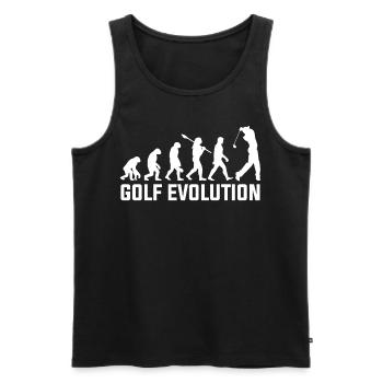 Golf Evolution - Männer Premium Bio Tank Top - Schwarz - Vorne - AI Model Male 178 light (178cm)
