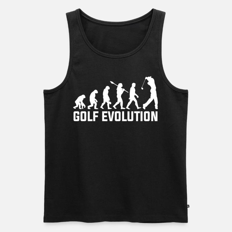 Golf Evolution - Männer Premium Bio Tank Top - Schwarz