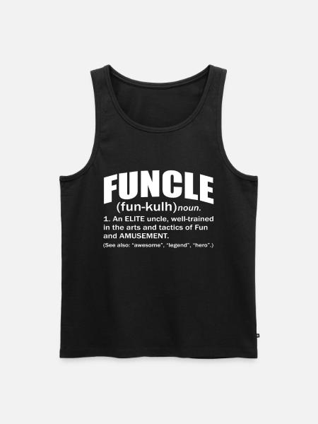 Funcle - Men's Premium Organic Tank Top - black