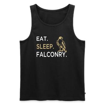 Falknerei Falke Adler Beizjagd Greifvogel Beruf - Männer Premium Bio Tank Top - Schwarz - Vorne - AI Model Male 178 light (178cm)