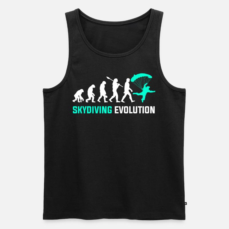 Evolution du parachutisme - Débardeur bio Premium Homme - noir