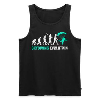Fallschirmspringen Evolution Geschenk - Männer Premium Bio Tank Top - Schwarz - Vorne - AI Model Male 178 light (178cm)