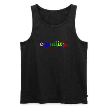 Gay Pride Gift - Men's Premium Organic Tank Top - black - Front - Michal (187cm)