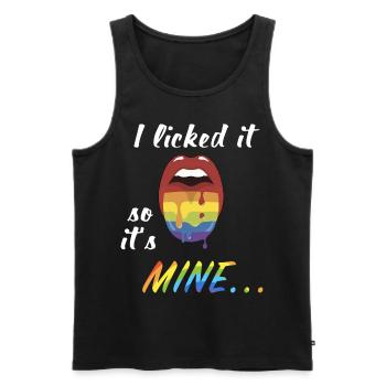 Gay Pride Gift - Men's Premium Organic Tank Top - black - Front - Michal (187cm)