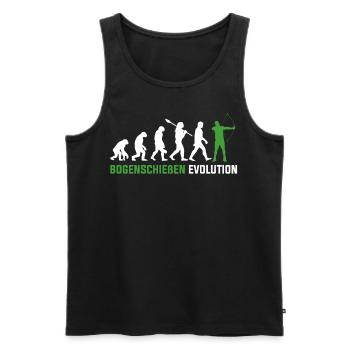 Bogenschießen Evolution - Männer Premium Bio Tank Top - Schwarz - Vorne - AI Model Male 178 light (178cm)