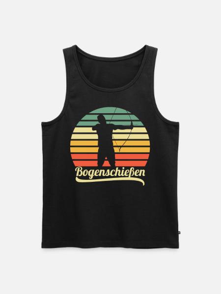 Bogenschießen - Männer Premium Bio Tank Top - Schwarz