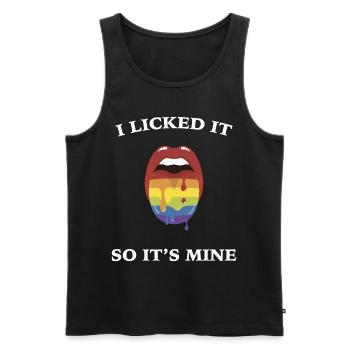 Gay Pride Gift - Men's Premium Organic Tank Top - black - Front - Michal (187cm)