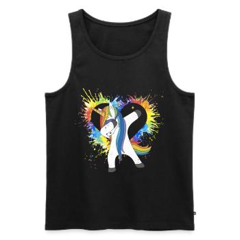 Gay Pride Gift - Men's Premium Organic Tank Top - black - Front - Michal (187cm)