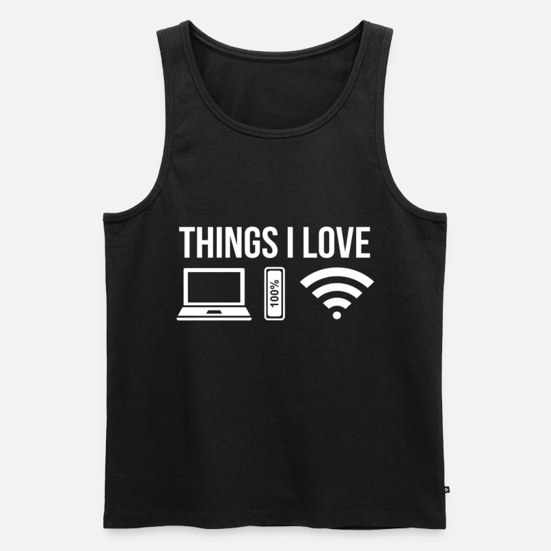 Computer - Männer Premium Bio Tank Top - Schwarz