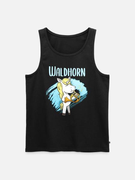 Waldhorn - Männer Premium Bio Tank Top - Schwarz