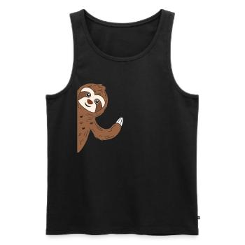 Sloth sloth - Men's Premium Organic Tank Top - black - Front - AI Model Male 178 light (178cm)