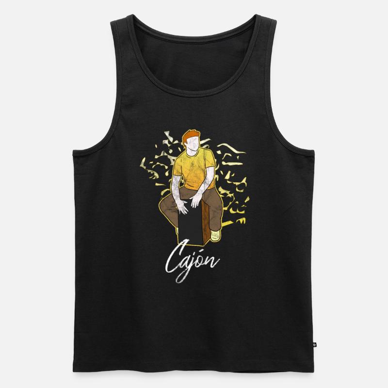 Cajon - Männer Premium Bio Tank Top - Schwarz