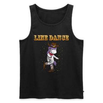 Linedance Unicorn Line Dance - Men's Premium Organic Tank Top - black - Front - AI Model Male 178 light (178cm)