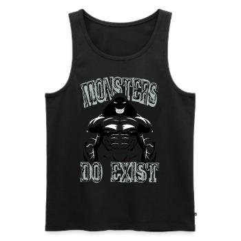 Strongman Bodybuilding Fitness Comic Style Monster - Men's Premium Organic Tank Top - black - Front - AI Model Male 178 light (178cm)