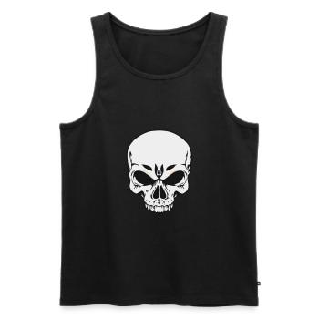 Death Skull Beyond Skull Tattoo - Men's Premium Organic Tank Top - black - Front - AI Model Male 178 light (178cm)