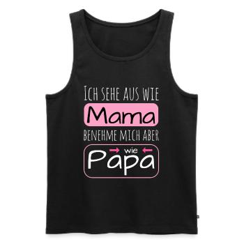 lustiger Spruch für Kinder Geschenk - Männer Premium Bio Tank Top - Schwarz - Vorne - Michal (187cm)