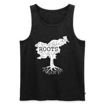 Slovenia Roots Slovene Slovenien Slovenier - Männer Premium Bio Tank Top - Schwarz - Vorne - Michal (187cm)