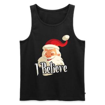 I believe in Santa Claus - Männer Premium Bio Tank Top - Schwarz - Vorne - Michal (187cm)