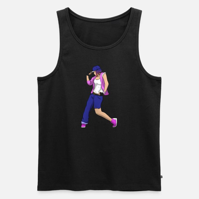 Dancer Tänzerin - Männer Premium Bio Tank Top - Schwarz