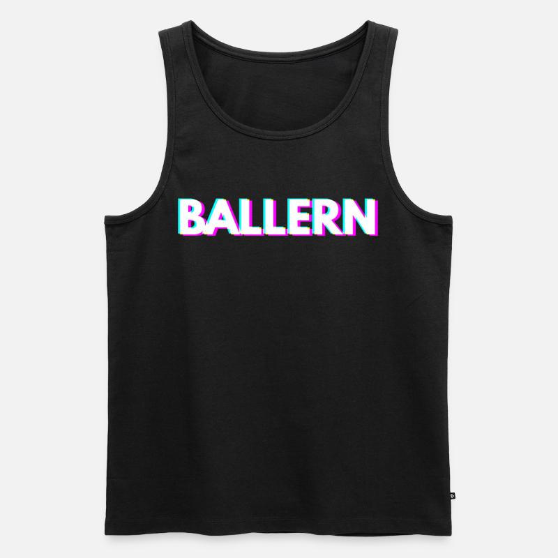 Ballern Techno Rave Raver - Männer Premium Bio Tank Top - Schwarz