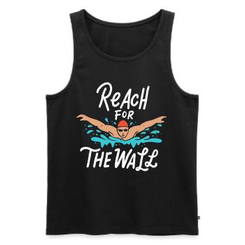 Swimming Swimmer Butterfly Swim - Men's Premium Organic Tank Top - black - Front - AI Model Male 178 light (178cm)