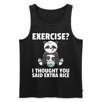 Panda Panda Bear Big Funny Sweetie - Men's Premium Organic Tank Top - black - Front - AI Model Male 178 light (178cm)