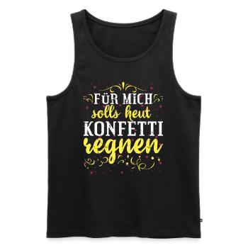 Konfetti Fasching - Männer Premium Bio Tank Top - Schwarz - Vorne - AI Model Male 178 light (178cm)