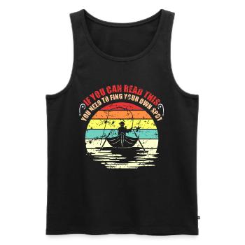 Fisherman Angler Geschenk - Männer Premium Bio Tank Top - Schwarz - Vorne - AI Model Male 178 light (178cm)