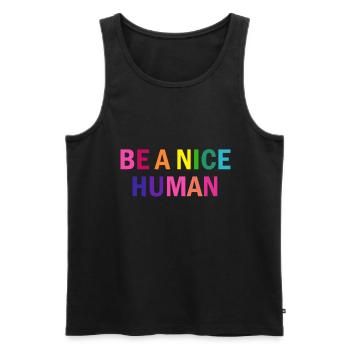 Gay Pride Gift - Ekologisk premium tanktopp herr - svart - Fram - Michal (187cm)