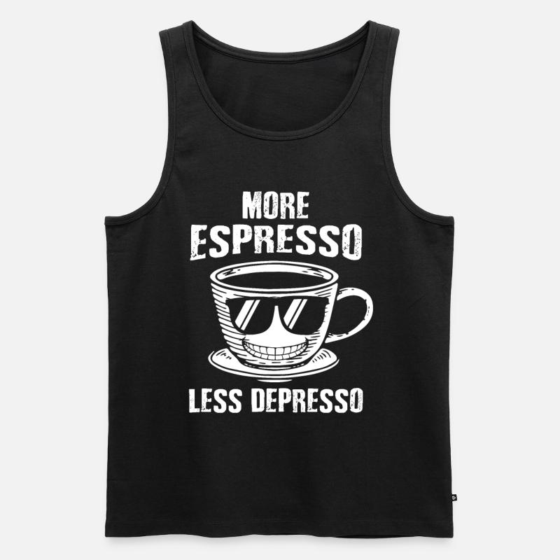 Espresso - Männer Premium Bio Tank Top - Schwarz