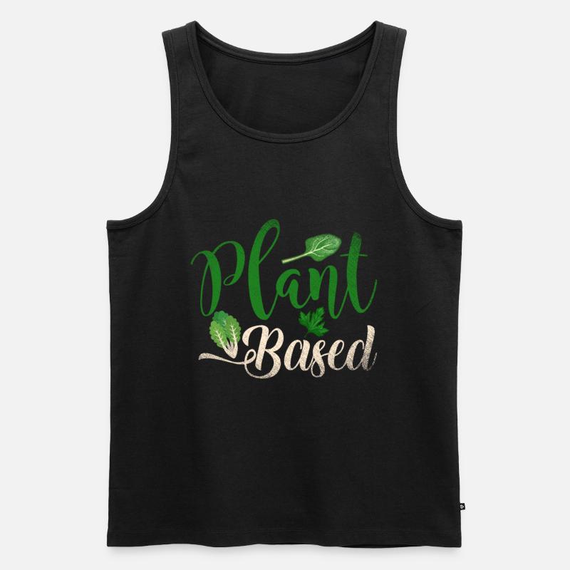 Plant Based - Männer Premium Bio Tank Top - Schwarz
