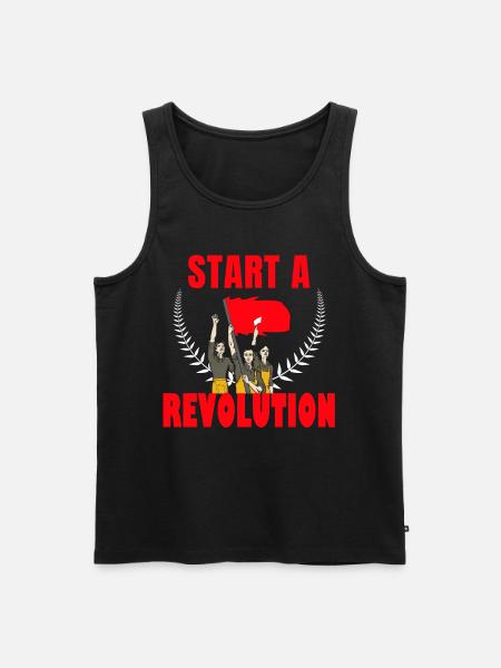 Start a revolution communism - Men's Premium Organic Tank Top - black