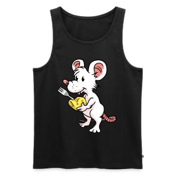 Maus Käse Hunger Nager Kinder Baby Maus Nager - Männer Premium Bio Tank Top - Schwarz - Vorne - Michal (187cm)