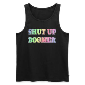 Shut up Boomer Millennials Generation Meme - Männer Premium Bio Tank Top - Schwarz - Vorne - AI Model Male 178 light (178cm)