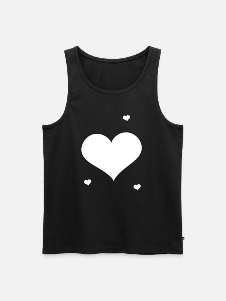 Heart heart love - Men's Premium Organic Tank Top - black