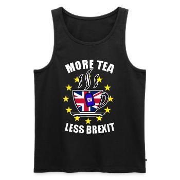 Brexit Britische Flagge Tee EU Großbritannien - Männer Premium Bio Tank Top - Schwarz - Vorne - AI Model Male 178 light (178cm)
