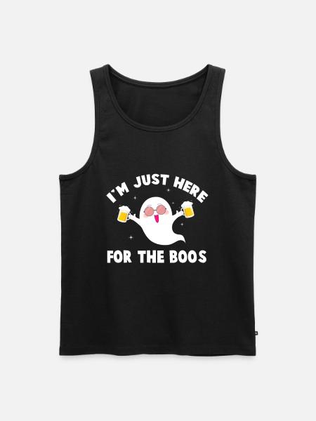 Funny Halloween design ghost - Men's Premium Organic Tank Top - black